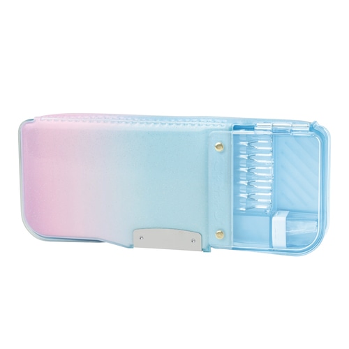 #ソニック 収納用品 リルメロ筆入･うかサポ ロック付･両面 水色ピンク FD-4832-BP