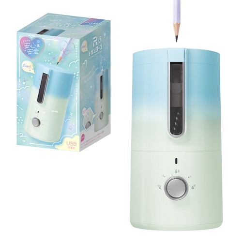 #ソニック 机上用品 全自動削り･トガリターンリルメロ 充電式･芯先調整付 ミントブルー LVH5216-MB