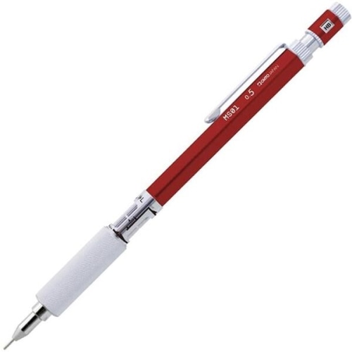 #オート シャープペン シャープペン  MS01 0.5mm レッド MS01-SP5-RD