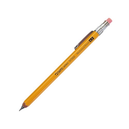 #オート シャープペン 木軸シャープ　ＷＮ０２ 0.5mm イエロー WN02-SP5-YL