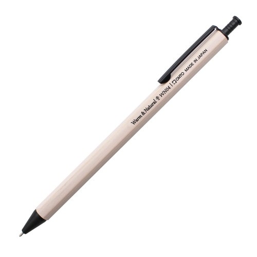 #オート ボールペン 木軸ボールペン 0.4mm ホワイト WN04-G4-WT