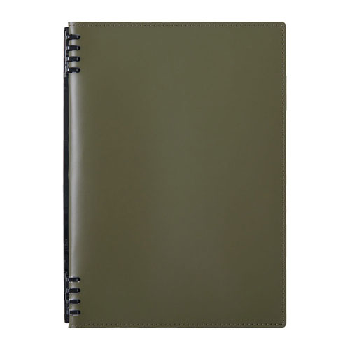 #キングジム ノート レザフェスURNテフレーヌ  オリーブ 9855TELU-OL