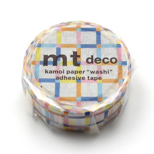 #紀寺商事(国内販売のみ） マスキングテープ マステカラフルギンガムチェック 5m巻 ランダム MT01D605