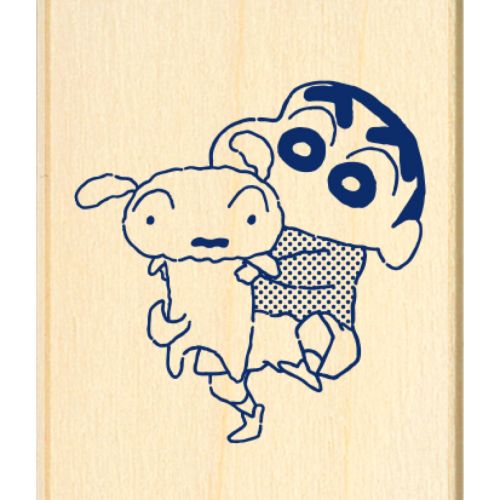 #ビバリー(国内販売のみ） 印章用品 ますてのあいぼう・クレヨンしんちゃん ゴム印 しんちゃんとシロ TSW-224