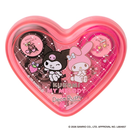 #プラス(国内販売のみ） デザイン用品 デコラッシュサンリオ限定セット  ハートケース付 マイメロディ＆クロミ 46882