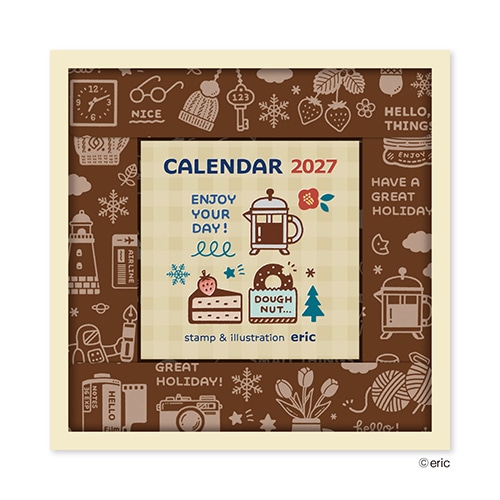 #新日本カレンダー 2027年度カレンダー eric color 日めくり   NK-4420_27