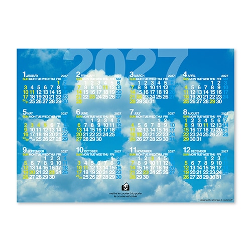 #新日本カレンダー 2027年度カレンダー エトランジェ B2ポスター スカイ   NK-4906_27