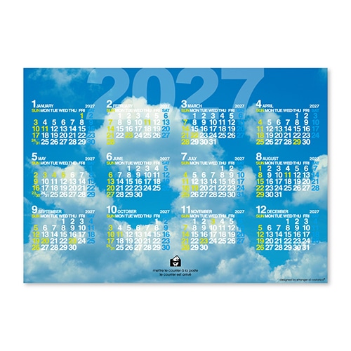 #新日本カレンダー 2027年度カレンダー エトランジェ B3ポスター スカイ   NK-4916_27