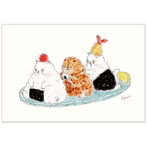 #アクティブコーポレーション レター トコロコムギ和風ポストカード  おにぎり M02-PPR-189