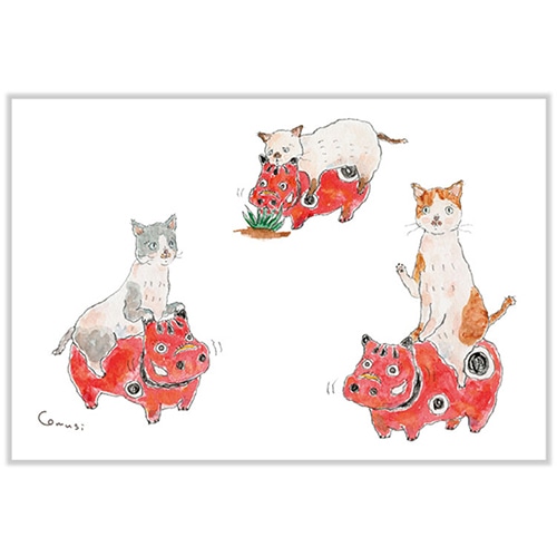 #アクティブコーポレーション カード ポストカード･トコロコムギ  あかべこ M01-PPR-202