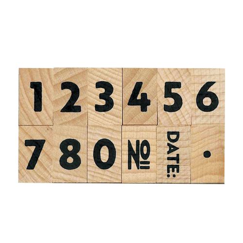 #こどものかお 印章用品 ナンバースタンプ  ゴシック体 1221-002