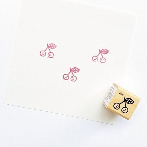 #こどものかお 印章用品 Ｎアイラブスタンプ  さくらんぼ 1530-044