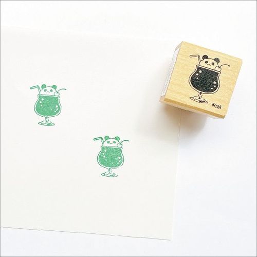 #こどものかお 印章用品 Ｎアイラブスタンプ  パンダソーダ 1533-090