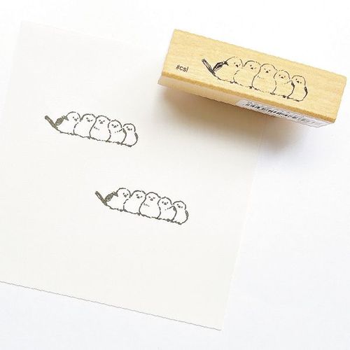 #こどものかお 印章用品 Ｎアイラブスタンプ  シマエナガ 1533-096