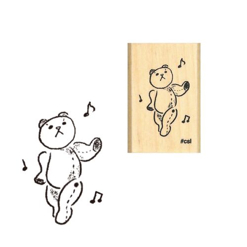 #こどものかお 印章用品 Ｎアイラブスタンプ  ダンスベア 1533-105