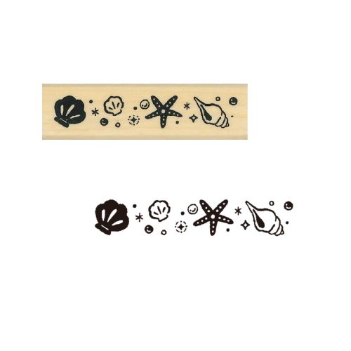 #こどものかお 印章用品 アイラブスタンプ  キラキラ貝殻 1533-114