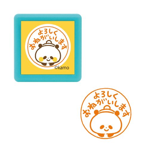 #こどものかお(国内販売のみ） カモの動物スタンプ 浸透印 パンダヨロシク 2934-011