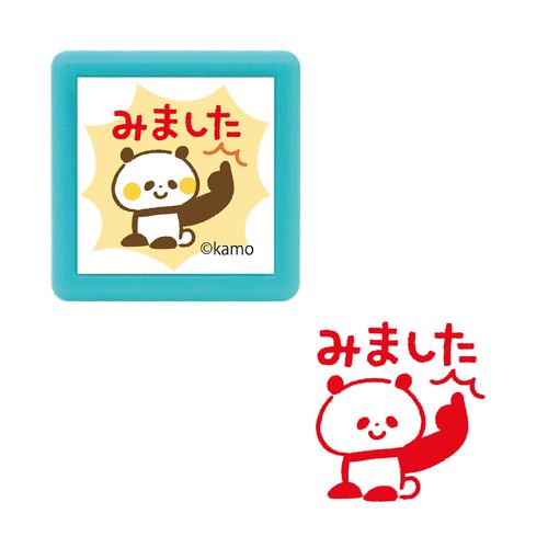 #こどものかお(国内販売のみ） カモの動物スタンプ 浸透印 パンダミマシタ 2934-012