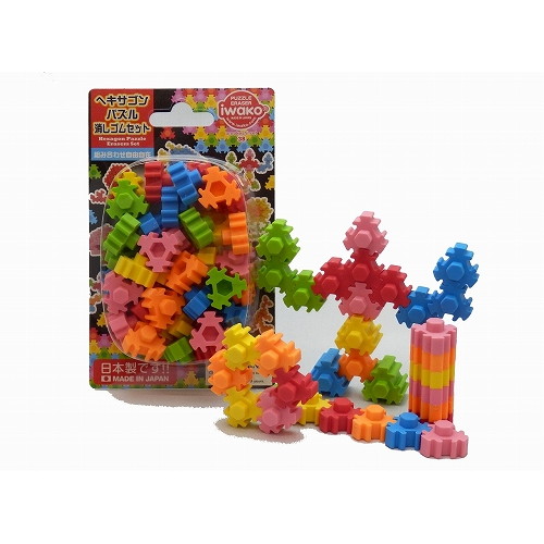 #イワコー  おもしろ消しゴム　ヘキサゴンパズルセット   ER-BRI042