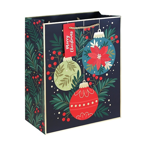 #クオバディス・ジャパン(国内販売のみ） 梱包用品 クリスマスペーパーバッグオーナメント M ネイビー cfX-37442-2