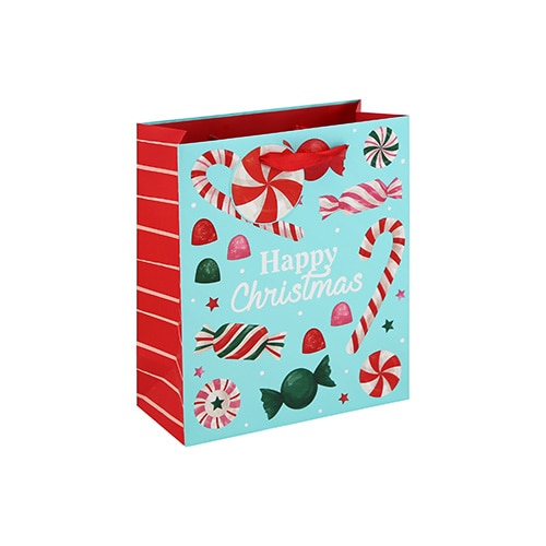 #クオバディス・ジャパン(国内販売のみ） 梱包用品 クリスマスペーパーバッグスイーツ S ブルー cfX-37496-3