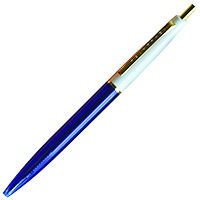 【アンテリック】 油性ボールペン  0.5mm ホワイト+ブルー  BP1CWB