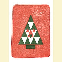 #今野印刷 グリーティングカード Christmas tree   L14S003