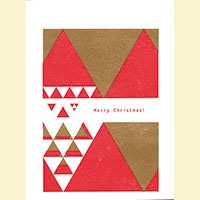 #今野印刷 グリーティングカード Triangle Santa   L15S007