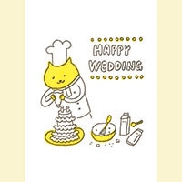 #今野印刷 グリーティングカード Wedding cake   L16W002