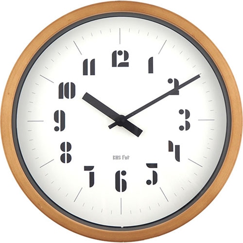 #エルコミューン 掛け時計 BAUHAUS Fonts Wall Clock   Joschmi Black WCL004