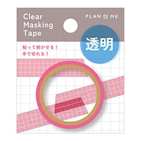 #大阪フロンティア マスキングテープ ＰＬＡＮｄｏＭＥ透明マスキングテープ  ピンク PM4702