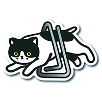 #紀寺商事 ポストカード Stationery and Cat Washi Postcard  Clip PICCOLO-502_3000000198407