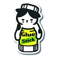 #紀寺商事 ポストカード Stationery and Cat Washi Postcard  Glue Stick PICCOLO-505_3000000198421
