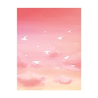 #RYURYU 寄せ書き 空景色寄せ書き 渡り鳥  渡り鳥 YGSO02