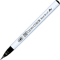 【呉竹】(国内販売のみ) カラー筆ペン ZIGクリーンカラーリアルブラッシュ010  ブラック RB6000AT-010