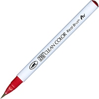 【呉竹】(国内販売のみ) カラー筆ペン ZIGクリーンカラーリアルブラッシュ024  ワインレッド RB6000AT-024