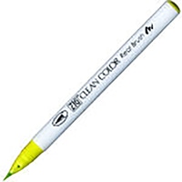 【呉竹】(国内販売のみ) カラー筆ペン ZIGクリーンカラーリアルブラッシュ053  イエローグリーン RB6000AT-053