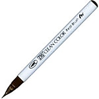 【呉竹】(国内販売のみ) カラー筆ペン ZIGクリーンカラーリアルブラッシュ062  ダークブラウン RB6000AT-062