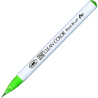 #呉竹(国内販売のみ) カラー筆ペン ZIGクリーンカラーリアルブラッシュ004  蛍光グリーン RB6000AT-004