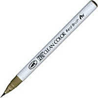 【呉竹】(国内販売のみ) カラー筆ペン ZIGクリーンカラーリアルブラッシュ096  ミッドグレイ RB6000AT-096