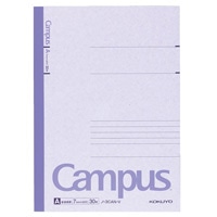 【コクヨ】キャンパスノート カラー表紙 A罫 30枚 セミB5 紫  ﾉ3CAV