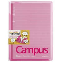【コクヨ】キャンパスカバーノート プリント収容ポケット付き ピンク  ﾉ623AP