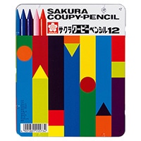 【サクラクレパス】 色鉛筆 クーピーペンシル１２色（缶入り）   FY12