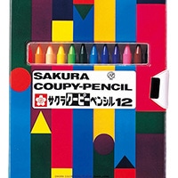 【サクラクレパス】 色鉛筆 クーピーペンシル１２色（ソフトケース入り）   FY12R1
