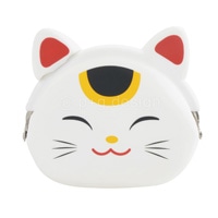 #ピージーデザイン 耳型がま口財布 mimi POCHI JAPAN 招き猫 ホワイト  773017