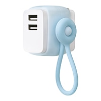 #ソニック 電気小物 USB充電器 USB-A×2  USBタイプA ライトブルー UL-6925-LB
