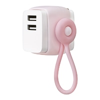 #ソニック 電気小物 USB充電器 USB-A×2  USBタイプA ピンク UL-6925-P