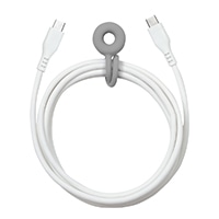 #ソニック 電気小物 しなやかシリコンUSBケーブル 2m USBタイプC to C ホワイト UL-7057-W
