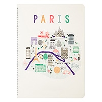 #クオバディス・ジャパン(国内販売のみ） ノート Parisカラーズノート パリマップ  hb94029