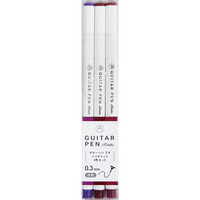 #寺西化学 水性サインペン ギターペンプチ　バイオレッド　３色セット  バイオレッド GRPT-3VI